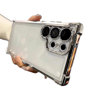 QSF trasparente TPU + acrilico custodia antiurto per <span class=keywords><strong>Samsung</strong></span> per Galaxy S25 Edge S24 ultra S23 Plus S22 FE custodia per telefono cellulare a <span class=keywords><strong>tema</strong></span> spaziale - Product Image 6