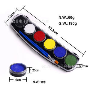 6 couleurs Fans Non-toxique Bodypainting Maquillage Cosplay Face Paint Palette Kit Neon Colors Cosmetics Water-Soluble Party Drawing - Product Image 6
