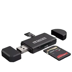 Оптовая продажа 3 в 1 USB2.0 Type-C карты памяти SD кард-ридер адаптер OTG кард-ридер высокоскоростной USB2.0 SD/TF/MS/MMC для мобильного телефона