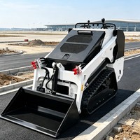 Mini-chargeuse compacte à roues puissante à haut débit hydraulique, vente chaude directe usine