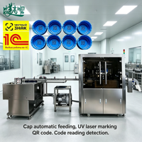 Machine de marquage laser UV pour bouchons de bouteilles de boissons avec système GS1 (un article, un code) et ASL BELGISI pour ligne de production en série de bouteilles d'eau