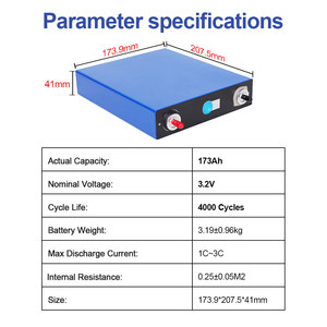 Sel Baterai LiFePO4 <span class=keywords><strong>3</strong></span>.2V 173Ah Grade A LF173 LFP untuk Penyimpanan Energi Surya, RV, Golf Cart, EV, UPS, Paket Baterai 12V 24V 48V - Product Image 5