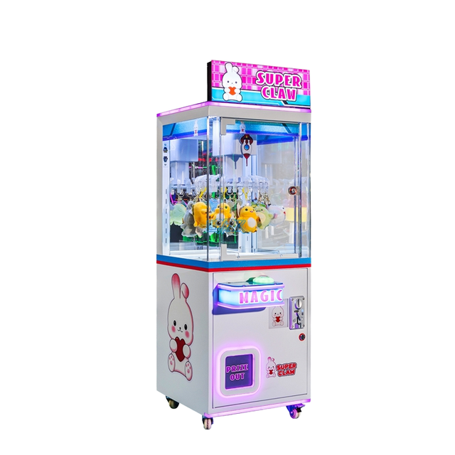 Wholesale Coin Operated Gift Game Machine Free Spins Clip Sticker Card Arcade Clip Doll Machine for Sale Clip Prize Machine
