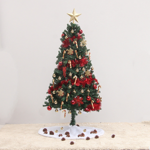 Árbol de Navidad Artificial Pre-decorado al por Mayor 2026 y Adornos con Estrella Superior/Copos de Nieve/Bolas/Brillantina/Faldón para Árbol - Product Image 1
