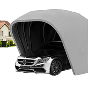 Abri de jardin Amas pour voiture, grand format 5.9x2.7x2.5m, portable, imperméable, durable, simple, pliable, toit en arche, galvanisé - Product Image 1