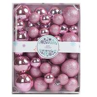Ensemble de boules de Noël de haute qualité, 42 pièces, 3/4/5 cm, boules brillantes électro-plaquées, paillettes brillantes, UV, ouvrables, décorations pour arbre, ornements pour arbre