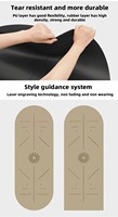 Tapis de yoga OEM écologique, imperméable, antidérapant, de forme ovale arrondie, pour l'entraînement, le Pilates et les exercices au sol