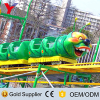 Manèges de parc d'attractions pour enfants Manege Track Train Caterpillar Mini Wacky Worm Roller Coaster Avec One-Stop Service à vendre