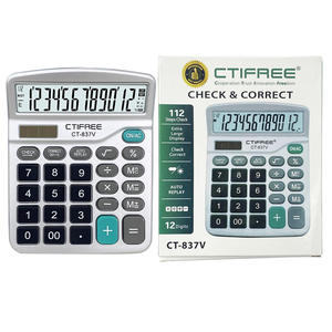 เครื่องคิดเลขภาษี 12 หลัก รุ่น CT-837V ใช้พลังงานแสงอาทิตย์และแบตเตอรี่ วัสดุพลาสติก สำหรับใช้ในสำนักงานและธุรกิจ - Product Image 3