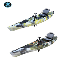 Kayak à pédales U-boat, non gonflable, en plastique, canoë, bateau à rames avec chaise de pêche pliable à vendre