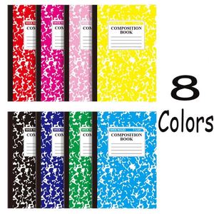 Carnets de composition 60 pages, lignés, couverture rigide marbrée, format B5, impression UV, couverture en papier durable, pour la rentrée scolaire - Product Image 1