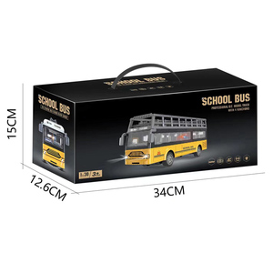 Modèle de camion de voyage réaliste pour étudiants <span class=keywords><strong>RC</strong></span> 1:30, autobus scolaire à deux étages à piles, jouet d'autobus urbain télécommandé pour garçons - Product Image 4