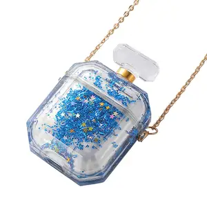 Treibsand Glitter Parfüm Flaschen etui mit Ketten für Airpods