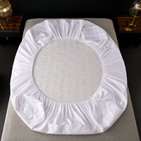Protège-matelas imperméable, couleur unie, texture tricotée, respirant, anti-poussière, anti-punaises de lit, lavable en machine, pour la maison et l'hôtel