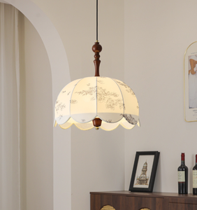 Lámpara Colgante LED Boho de Estilo Francés Retro para Sala de Estar, Dormitorio, Techo de Madera y Tela, Decoración para el Hogar, Restaurante, Comedor, Hotel, Estilo <span class=keywords><strong>Wabi</strong></span> - Product Image 5
