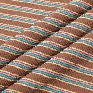 Tela de Punto Elástica 2x2, Suave y Duradera, con Diseño de Moda Personalizado, Teñida con Hilo TR, para Vestidos y Suéteres - Product Image 4