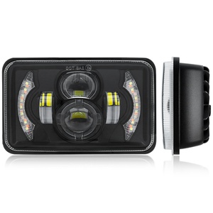 ไฟหน้า LED ขนาด 5 นิ้ว รูปทรงสี่เหลี่ยมผืนผ้า ไฟสูง/ต่ำ ไฟ DRL ไฟเลี้ยว ไฟส่องสว่าง ได้รับมาตรฐาน DOT ขนาด 6x4 นิ้ว สำหรับรถออฟโรด - Product Image 1