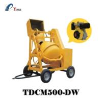 Bétonnière autochargeante à moteur robuste 350L/500L/750L, mélangeur à tambour portable haute efficacité pour la construction routière