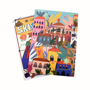 Meilleur carnet à spirales multicolore, journaux d'académie personnalisés, s'ouvrant à plat avec impression lignée, pointillée ou vierge pour les étudiants - Product Image 2