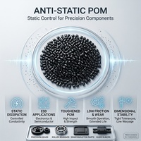 Résine POM antistatique renforcée, acétal polyoxyméthylène ESD pour engrenages et rouleaux d'électronique semi-conductrice