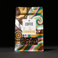 Sacs à café en papier kraft à fond plat en aluminium écologique, personnalisés avec valve, pour 500g et 1kg – Vente en gros
