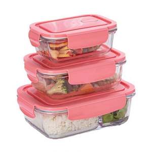 ชามแก้วทนความร้อนสูงบอโรซิลิเกต ดีไซน์มินิมอล สำหรับเก็บอาหารในครัว ใช้กับไมโครเวฟได้ มีช่องแบ่งสำหรับจัดเก็บอาหาร - Product Image 1