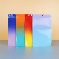 Logo personnalisé imprimé trois côtés joint emballage couleur fermeture éclair sac en plastique anti-odeur mini sacs en plastique