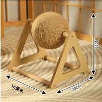 Jouets pour chats Pets Geral : Griffoir en carton pour protéger les meubles avec balles, griffoir pour chat avec balles en sisal et trépied