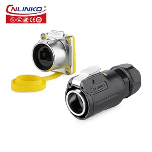 CNLINKO LP24 RJ45 Waterproof Connector Internet LED Display 8P8C Connector Network CAT5E IP67 RJ45 Adapter Plug and Socket