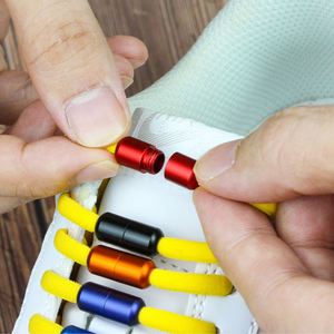 Lacets élastiques ovales en gel de silice coloré HF, sans nœuds, avec système de verrouillage gratuit pour enfants et personnes âgées - Product Image 1