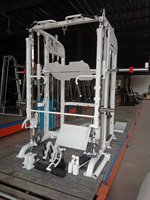 Appareil de musculation multifonctionnel professionnel avec poulie réglable, crossover, machine Smith et rack de squat pour salle de sport à domicile