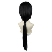 Pelucas de Cosplay de Uchiha Itachi, Largas, Negras, Lisas y Sedosas, de 32 Pulgadas, Peluca Sintética de Anime Resistente al Calor