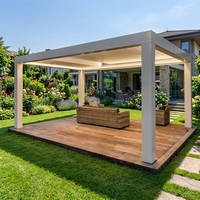 Pergola extérieure en aluminium à lames orientables, imperméable, pare-soleil moderne pour patio et jardin