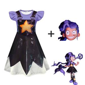 Ensemble de costumes de cosplay pour enfants HP Kids TV Movie avec jupe à volants et manches courtes, tissu en soie de lait - Product Image 5
