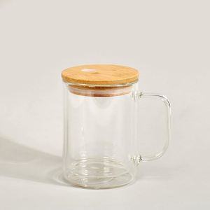 Vaso de Vidrio Ligero y Fácil de Transportar de 15 oz con Asa para la Escuela, el Campus o el Dormitorio - Product Image 6