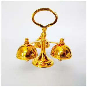 New Design High Quality Polished Gold Plated Brass Bells Home Decorative From Bengaluru, Karnataka, India