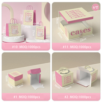 Boîtes recyclables en papier kraft blanc écologique imprimé personnalisé pour salade Sandwich gâteau biscuits Dessert boîtes d'emballage pliantes