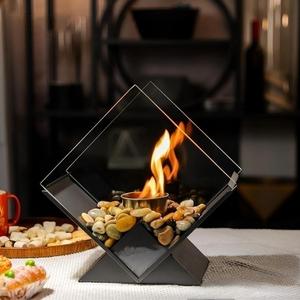 Focolare da Tavolo in Metallo <span class=keywords><strong>con</strong></span> Combustibile <span class=keywords><strong>Bioetanolo</strong></span>, Caminetto a Etanolo Senza Fumo, Ecologico per Interni ed Esterni - Product Image 3