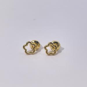 Boucles d'oreilles clous en forme de fleur à quatre feuilles en laiton plaqué or classique Tianyu Gems pour femmes - Product Image 1