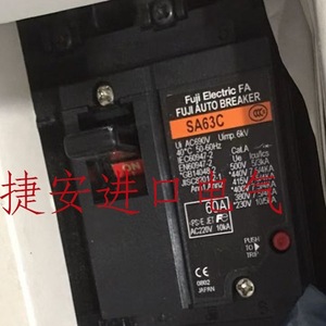 ฟูจิ อิเล็คทริค เอฟเอ ออโต้เบรกเกอร์ SA63C 3P 60A สำหรับใช้งานในอุตสาหกรรม - Product Image 3