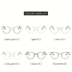 Gafas de Computadora Redondas de Metal Retro 2025 para Hombre y Mujer, Gafas Ópticas con Bloqueo de Luz Azul, Monturas de Gafas para Mujer - Product Image 6