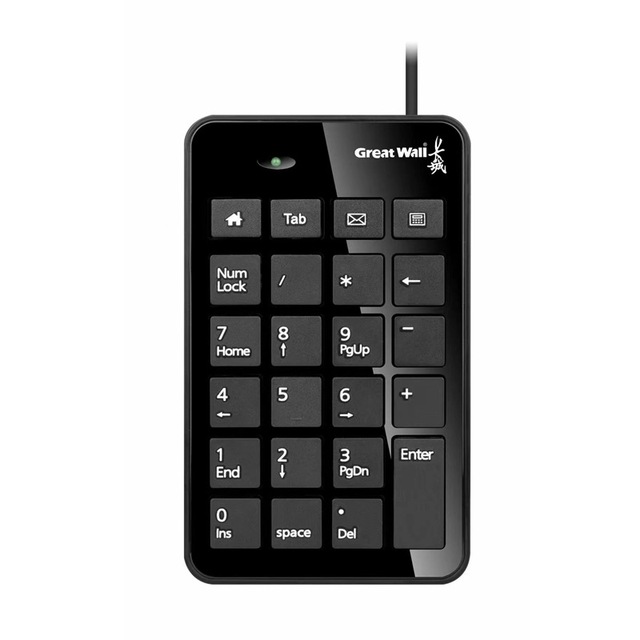 K1 23-Key Wired Mini Keyboard USB Interface for Supermarket Receipts Bank Financial Accounting Securities Notebook Computer Use