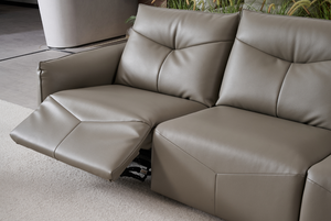 Sofá Reclinable de Cuero Genuino de Grano Superior, Ajustable Eléctricamente, de 3 Plazas, para Sala de Estar Moderna, Modelo SD962-1 - Product Image 6