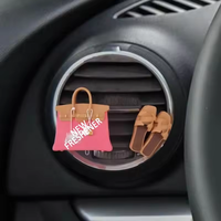 Mini Sac à Main de Luxe Adorable en Plâtre Parfumé, Pierre Aromatique Couleur Pastel, Diffuseur de Voiture en Gypse, Ornement Élégant, Cadeau Parfumé pour Femmes et Filles