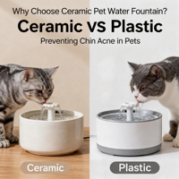 Fontaine à eau automatique en céramique noire pour animaux de compagnie, avec pompe silencieuse et filtre, pour chat, thème Halloween, pour la maison, intérieur, propre, sûre et saine, vente en gros