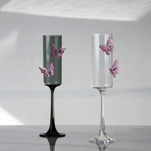 Borosilicato Heat Bonding High-Heel Glass High-Value Wine Cocktail Butterfly para Champagne Glass Drinkware - Product Image 3