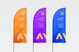 Banderas de Plumas de Poliéster Ligeras y Resistentes al Viento para Eventos Publicitarios al Aire Libre, Asta de Fibra de Vidrio para Fútbol - Product Image 3