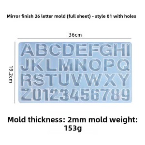 Moule en silicone DIY Yulixin avec trous pour pendentif lettre numérique et porte-clés – Vente transfrontalière à succès - Product Image 6