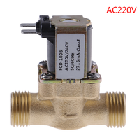 Vanne solénoïde en cuivre normalement fermée pour chauffe-eau solaire DC12V 24V 220V