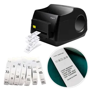 Impresora de etiquetas de tela de corte automático N-mark China, máquina de impresión digital de etiquetas de cuidado de varias piezas para tienda de ropa